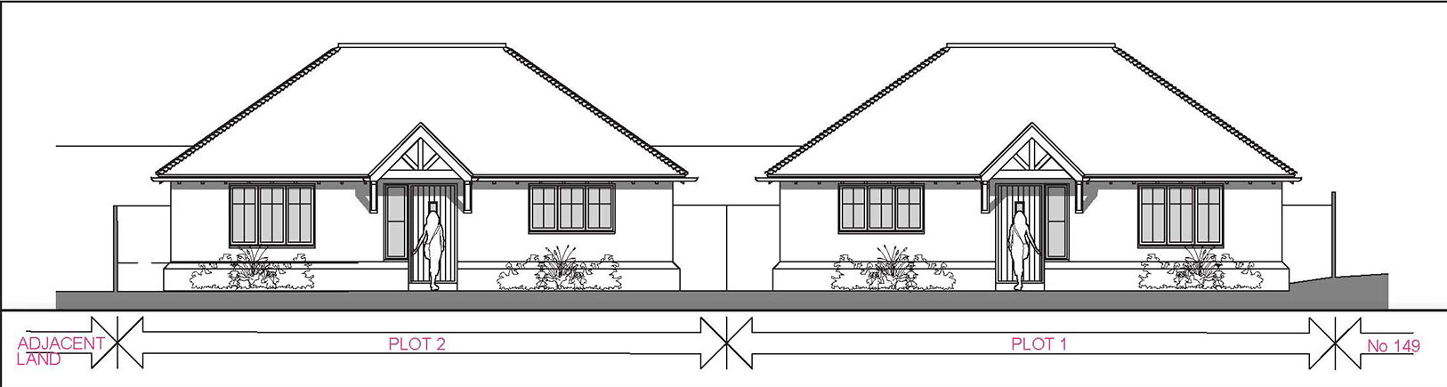 Lot: 22 - LAND WITH PLANNING FOR TWO DETACHED BUNGALOWS -